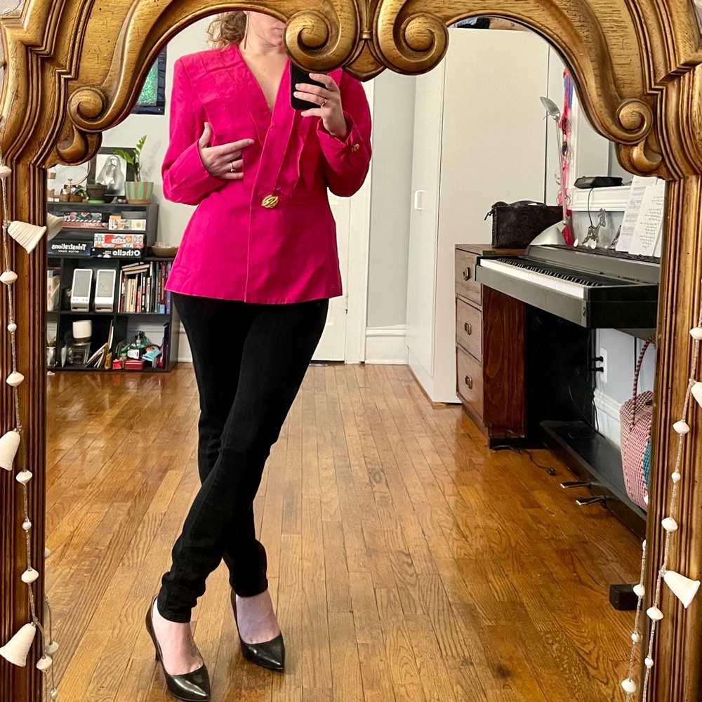 Vintage Pink Rayon Blazer